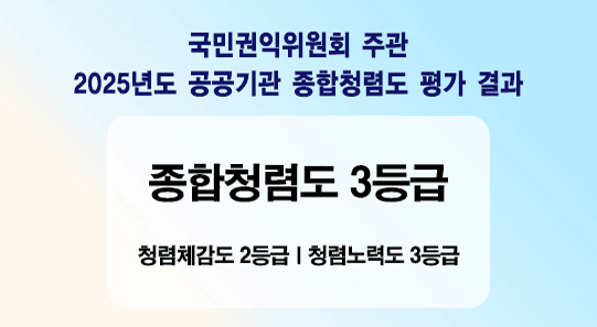 2025년도 공공기관 종합청렴도 평가 결과